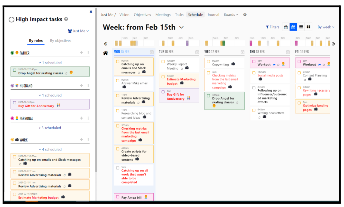 High-Impact Tasks and Action Plans